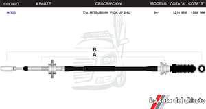 Chicote Selector De Velocidades T/A Mitsubishi Pick Up Modelo.94-